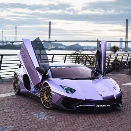 PET Liner Gloss Victoria Liquid Purple Vinyl Wrap Roll